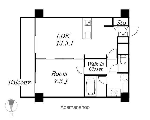 SK BUILDING10(1LDK/6階)の間取り写真