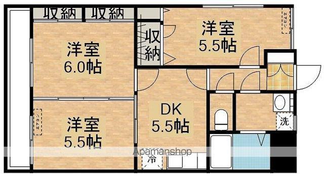 フィフティズA(3K/2階)の間取り写真