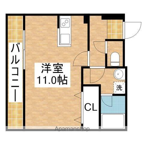 サンドリヨンゴキソ(ワンルーム/1階)の間取り写真