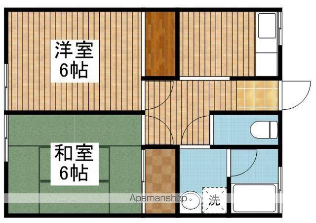 ミヤマハイツ(2K/1階)の間取り写真