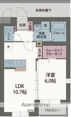 メゾン蒼風台Ⅱ(1LDK/2階)の間取り写真
