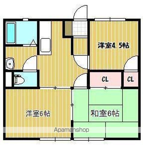 パナハイツ土居(3DK/2階)の間取り写真