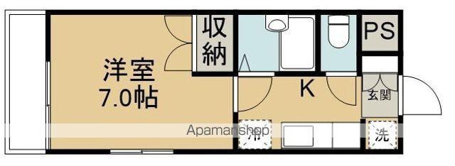 第21増尾ビル(1K/1階)の間取り写真