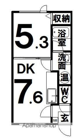アーバンエステート21(1DK/1階)の間取り写真