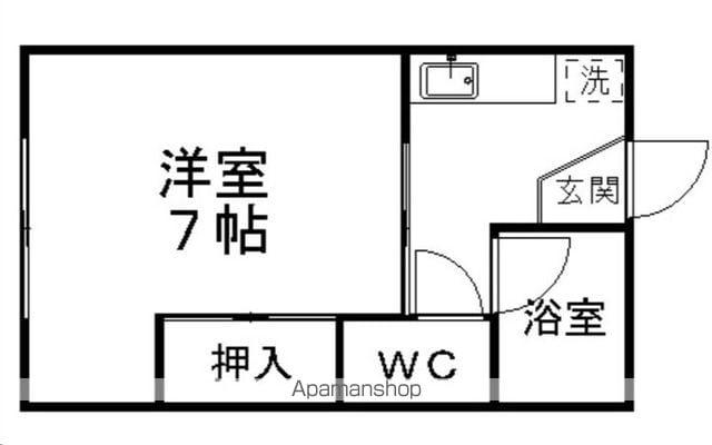 堤町ハウス(1K/2階)の間取り写真