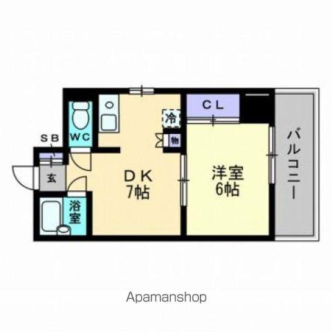 リブレ東蟹屋(1DK/3階)の間取り写真
