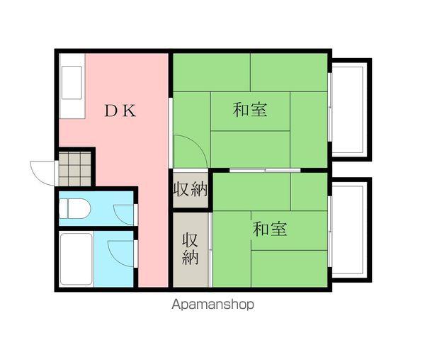 ハイツ山本A棟(2DK/1階)の間取り写真