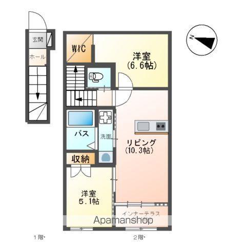 ラコッリーナ(2LDK/2階)の間取り写真