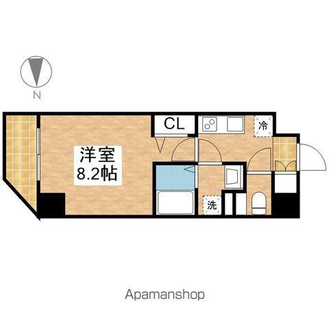 ディアレイシャス東別院Ⅲ(1K/6階)の間取り写真