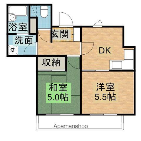 コーポラス幸武104(2DK/2階)の間取り写真