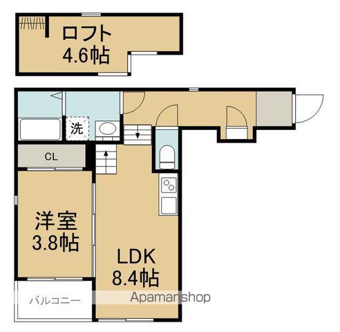 SUCRE FRESCO(1LDK/1階)の間取り写真