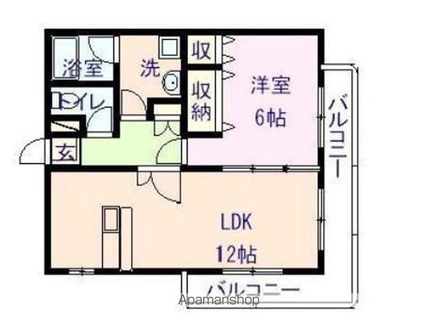 TPCマンションⅡ(1LDK/2階)の間取り写真