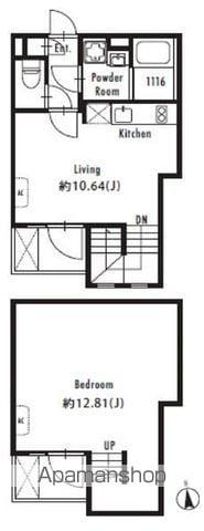 プライマル東新宿(1LDK/1階)の間取り写真