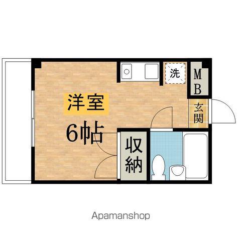 豊泉ビル(ワンルーム/3階)の間取り写真