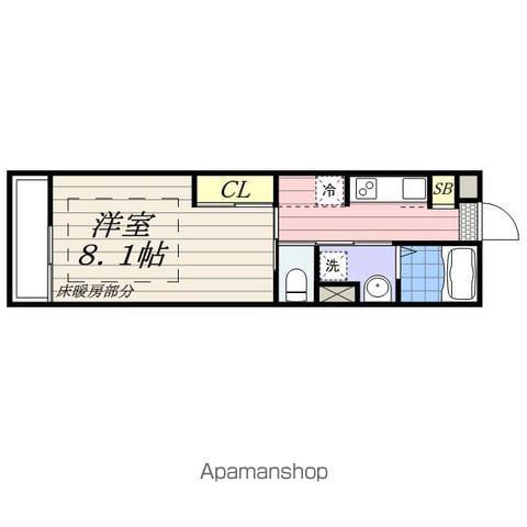 リブリ・AVENUE(1K/1階)の間取り写真