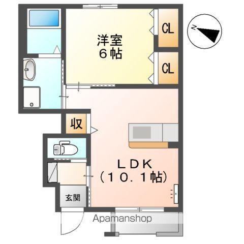 レガロ・パドレⅢ(1LDK/1階)の間取り写真