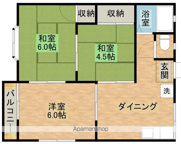 コーポアザレア(3DK/1階)の間取り写真