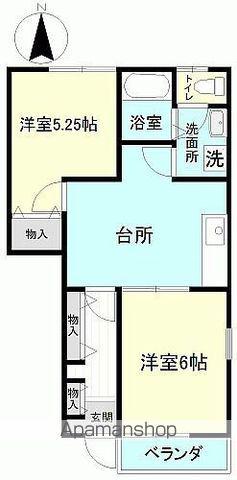 メゾン・カトレヤ(2DK/1階)の間取り写真