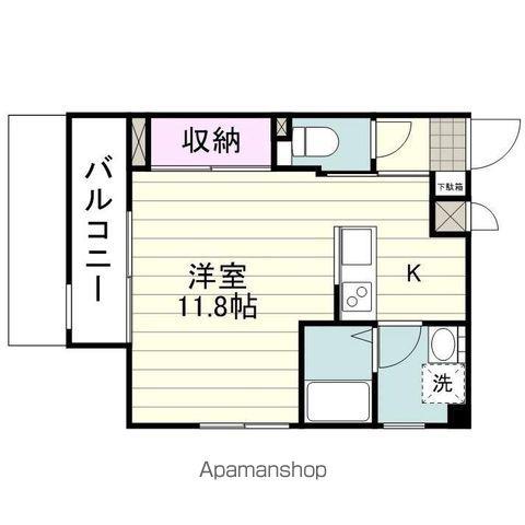 ヴァーヴェルデン(ワンルーム/1階)の間取り写真