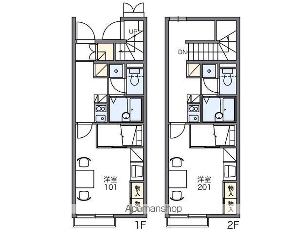 レオパレス凛(1K/2階)の間取り写真