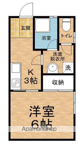 小原アパート(1K/2階)の間取り写真