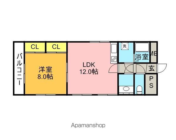 グリーンハウス(1LDK/3階)の間取り写真