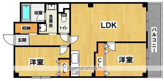 フェブライオ北三国ヶ丘(2LDK/4階)の間取り写真
