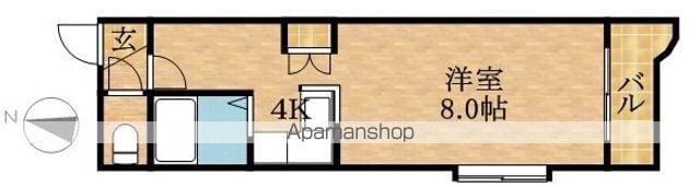 ノースシティー44(1DK/4階)の間取り写真