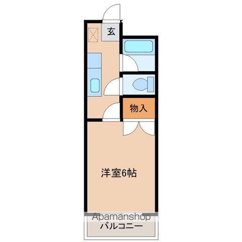 アルム大和町(1K/3階)の間取り写真