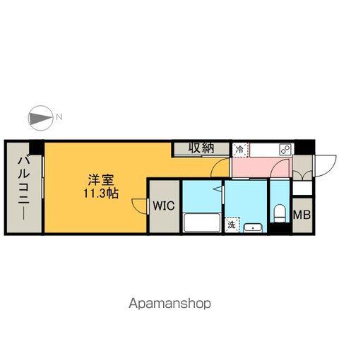 グランドソレイユ名駅(1K/4階)の間取り写真