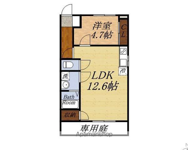 YS FIRST GARDEN(1LDK/1階)の間取り写真