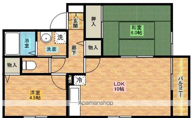 GRACE COTE3番館(2LDK/2階)の間取り写真