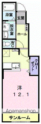 ラッフィナート(ワンルーム/1階)の間取り写真