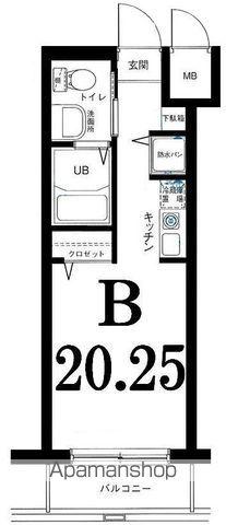 グリフィン横浜・ポートサイド(ワンルーム/7階)の間取り写真