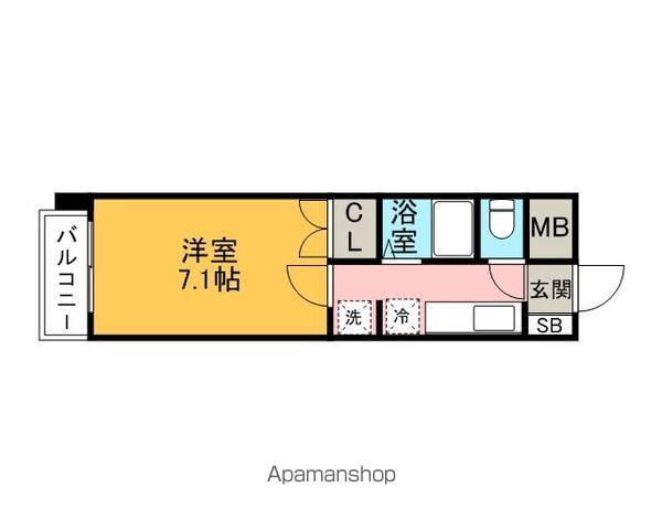レイモンド姪浜(1K/4階)の間取り写真