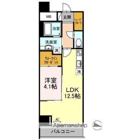 アロフト(1LDK/1階)の間取り写真