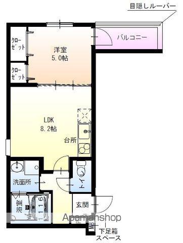フジパレス我孫子西Ⅲ番館(1LDK/2階)の間取り写真