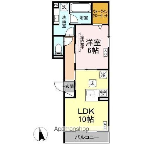 シャンリージュ(1LDK/1階)の間取り写真