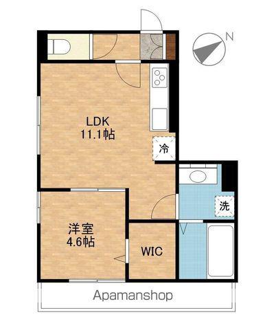 アイル東近江(1LDK/3階)の間取り写真