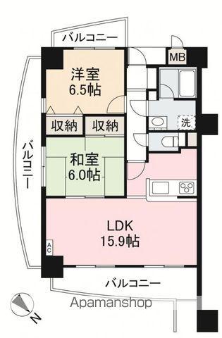 TADコンフォート瀬戸大橋(2LDK/3階)の間取り写真