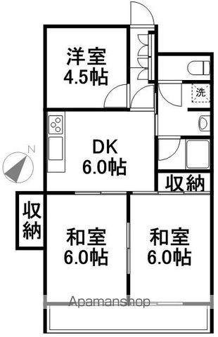 山本ハイツ(3DK/2階)の間取り写真