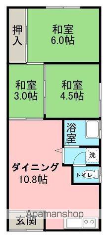 中央マンション(2DK/1階)の間取り写真