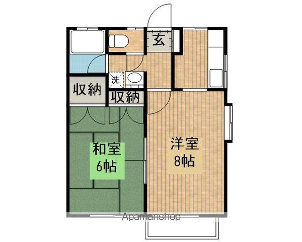 ラ・ポム(2K/1階)の間取り写真