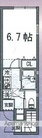 フルハウス(1K/1階)の間取り写真