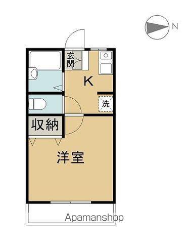 イトーピアⅡ(1K/1階)の間取り写真