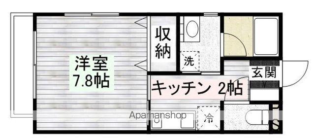 MフィールドⅠ(1K/1階)の間取り写真