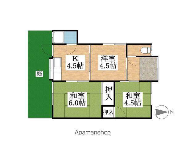 東海道本線 木曽川駅 徒歩39分 1階建 築56年(3K)の間取り写真