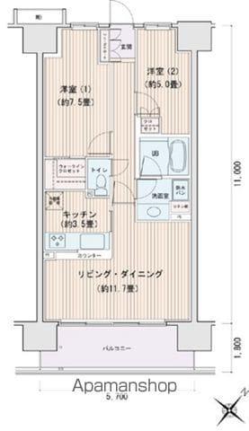 エスティメゾン豊洲レジデンスC棟(2LDK/9階)の間取り写真