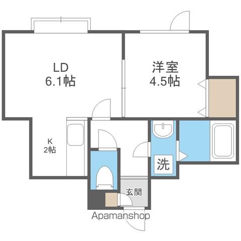 ラパス清田(1LDK/3階)の間取り写真
