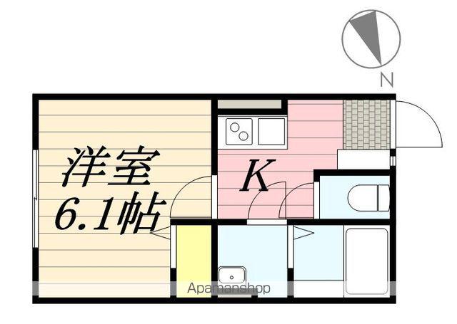 ヒルズ松戸(1K/3階)の間取り写真
